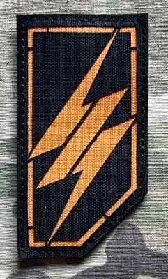 Ukrajina Military Velcro Patch 3rd Assault Brigade - International Rifle Battalion - Spanish Storm Company LaserCut - Color - nášivka