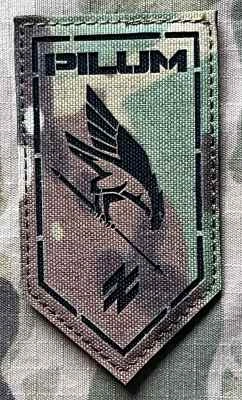 Ukrajina Military Velcro Patch 1st AZOV Corps - 41st Unmanned Systems Regiment “Pilum” LaserCut - Multicam - nášivka
