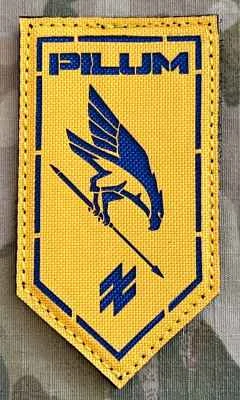 Ukrajina Military Velcro Patch 1st AZOV Corps - 41st Unmanned Systems Regiment “Pilum” LaserCut - Color - nášivka