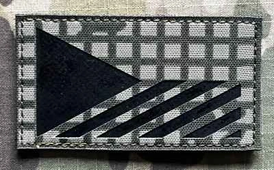 Action LaserCut Patch - Czech Flag - Medium - Desert Night Camouflage - nášivka