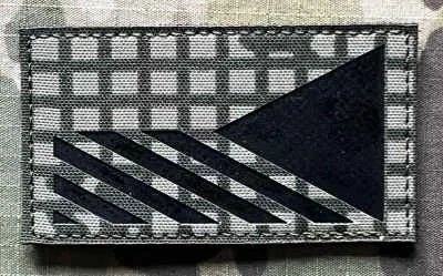 Action LaserCut Patch - Czech Flag - Medium - Desert Night Camouflage - Reverse - nášivka