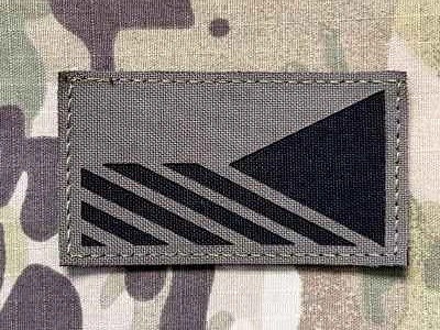Action LaserCut Patch - Czech Flag - Medium - Ranger Green - Reverse - nášivka