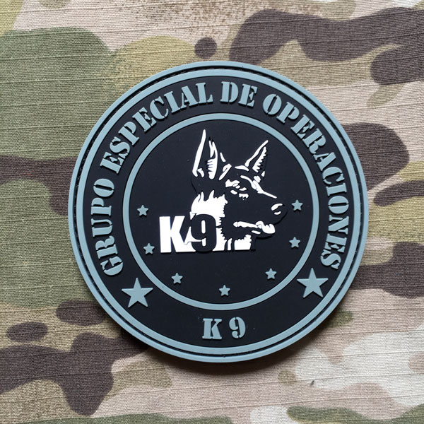PoliceFirePatches Spain Policia Nacional GEO Grupe Especial de Opereciones K9 PVC Patch - nášivka