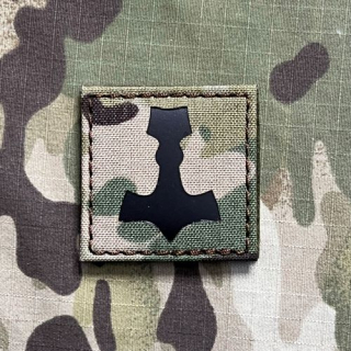 TF LaserCut Patch Viking Thor Hammer Mjolnir Infra - Small - Multicam - nášivka