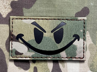 TF LaserCut Patch Evil Smiley Infra - Medium - Multicam - nášivka