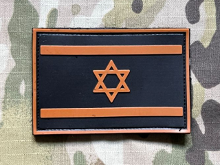 YJPF Israel Flag PVC Patch - Black/Brown - nášivka