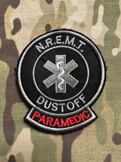 YJPF NREMT - Dustoff Paramedic Patch - Black - nášivka