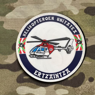 PoliceFirePatches Spain Ertzaintza - Helikopteroen Unitatea PVC - nášivka