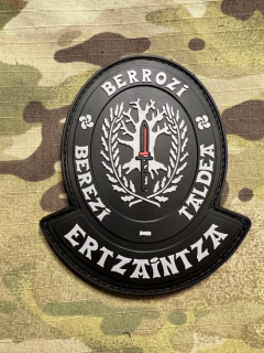 PoliceFirePatches Spain Ertzaintza - Berrozi PVC - Black - nášivka