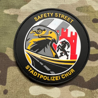 PoliceFirePatches Switzerland Stadtpolizei Chur - Safety Street PVC - nášivka