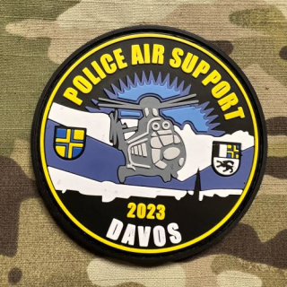 PoliceFirePatches Switzerland Police Air Support 2023 - Davos PVC - nášivka