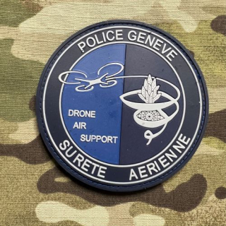 PoliceFirePatches Switzerland Police Geneve - Dron Air Support PVC - nášivka