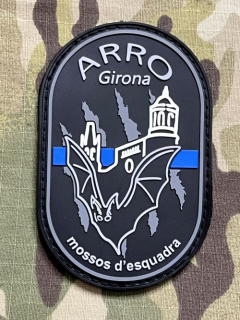 PoliceFirePatches Spain Mossos d'Esquadra - ARRO Girona - Blue Line PVC Patch - nášivka
