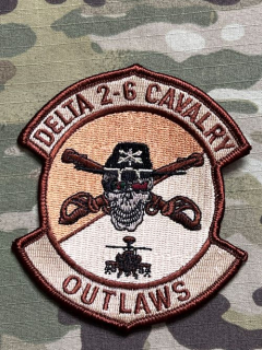 US. Army - 6th Cavalry - 2nd Squadron - Delta Troop Patch - Desert - nášivka