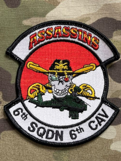 US. Army - 6th Cavalry - 6th Squadron - Alpha Troop - Assassins Patch - Color - nášivka