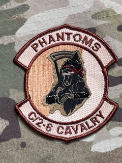 US. Army - 6th Cavalry - 2nd Squadron - Charly Troop Patch - Desert - nášivka