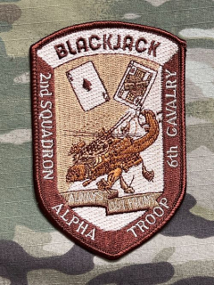 US. Army - 6th Cavalry - 2nd Squadron - Alpha Troop Patch - Desert - nášivka