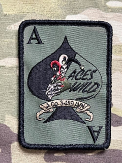 US. Army - 159th Aviation - 3rd Squadron - Alpha Company Patch - Olive - nášivka