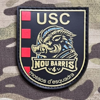 PoliceFirePatches Spain Mossos d'Esquadra - USC Nou Barris 4 PVC Patch - nášivka