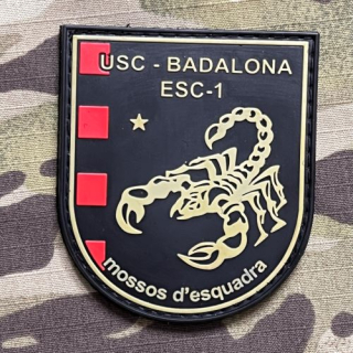 PoliceFirePatches Spain Mossos d'Esquadra - USC Badalona ESC-1 PVC Patch - nášivka