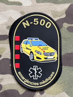 PoliceFirePatches Spain Emergencies Médiques - N-500 PVC - nášivka