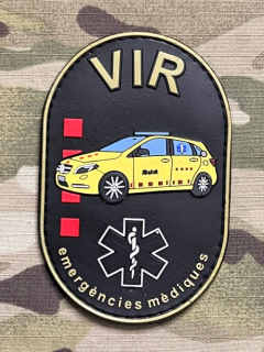 PoliceFirePatches Spain Emergencies Médiques - VIR PVC - Black - nášivka