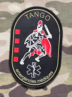 PoliceFirePatches Spain Emergencies Médiques - Tango PVC - Black - nášivka