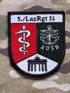 German Patch Bundeswehr 5./LazRgt 31 - 5./Lazarettregiment 31 - Velcro - nášivka