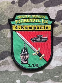 German Patch Bundeswehr 4./PzGrenBtl 152 - 4./Panzergrenadierbataillon 152 - nášivka