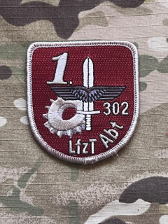 German Patch Bundeswehr 1./LfzTAbt 302 - 1./Luftfahrzeugtechnische Abteilung 302 - Color - Velcro - nášivka
