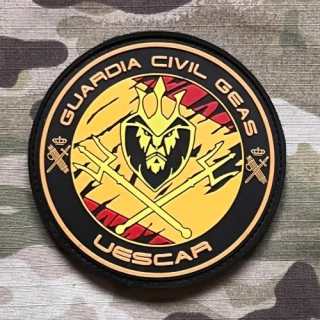 PoliceFirePatches Spain Guardia Civil - GEAS - UESCAR PVC Patch - nášivka