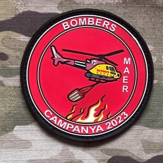 PoliceFirePatches Spain Bombers - MAER - Catalunya 2023 PVC Patch - nášivka