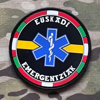 PoliceFirePatches Spain Emergentziak - Euskadi PVC Patch - nášivka