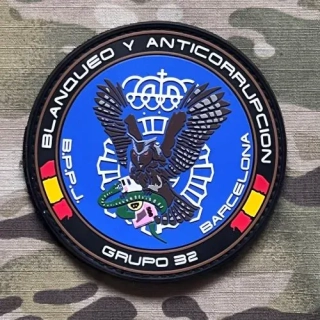 PoliceFirePatches Spain Policia Nacional - Blanqueo y Anticorrupcion - Grupo 32 - Barcelona PVC - nášivka