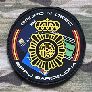 PoliceFirePatches Spain Policia Nacional - Grupo IV DEBC - BPPJ Barcelona PVC - nášivka