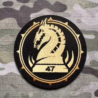 Ukrajina Military Velcro Patch 47th Separate Mechanized Brigade - Black - nášivka