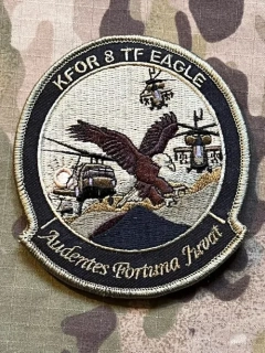 US. Army - Task Force 8 Eagle - KFOR Patch - Olive - nášivka