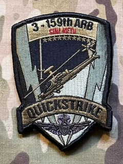 US. Army - 159th Aviation Regiment - 3rd Squadron - Quickstrike Patch - Olive - nášivka