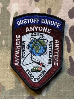 US. Army - 421st Medical Battalion EVAC - DUSTOFF Europe Patch - Color - nášivka