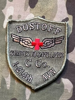 US. Army - 214th Aviation Regiment - 1st Squadron - Charly Company - DUSTOFF Patch - nášivka