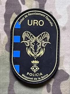 PoliceFirePatches Spain Policia - URO - Unitat de Recolzament Operatiu - Macanet de la Selva PVC - nášivka