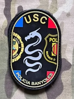 PoliceFirePatches Spain Policia - USC - Banyoles PVC - nášivka