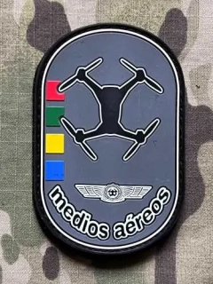 PoliceFirePatches Spain Medios Aéreos PVC - nášivka