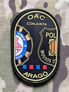 PoliceFirePatches Spain Policia Urbana - Mossos d'Esquadra - OAC Conjunta - Aragó PVC - nášivka