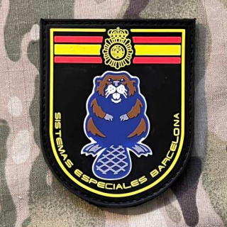 PoliceFirePatches Spain Policia Nacional - Sistemas Especiales - Barcelona PVC - nášivka