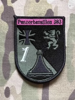 German Patch Bundeswehr 1./PzBtl 383 - 1./Panzerbataillon 383 - Olive - nášivka