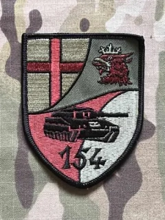 German Patch Bundeswehr PzBtl 154 - Panzerbataillon 154 - Olive - nášivka