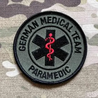 German Patch German Medical Team - Paramedic - Olive - nášivka