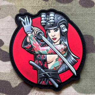 M-Tac Tactical Girl No.3 PVC Patch - Skull on Shoulder - nášivka
