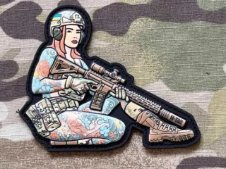 M-Tac Tactical Girl No.2 PVC Patch - Yakuza/Redhead/Multicam - nášivka